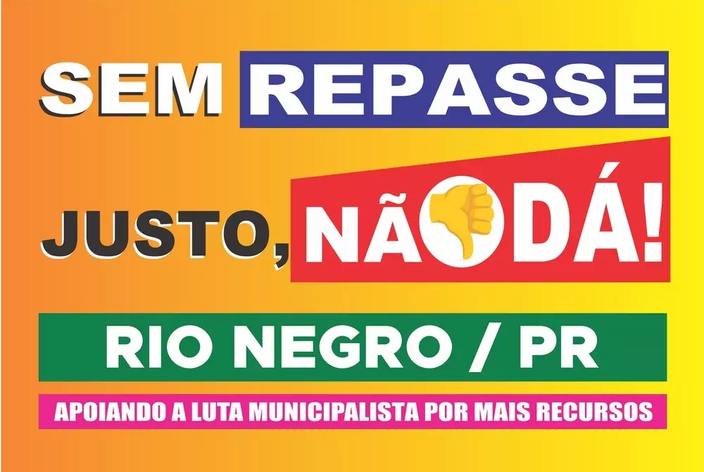 Rio Negro participa da mobilização “Sem repasse justo, não dá!”